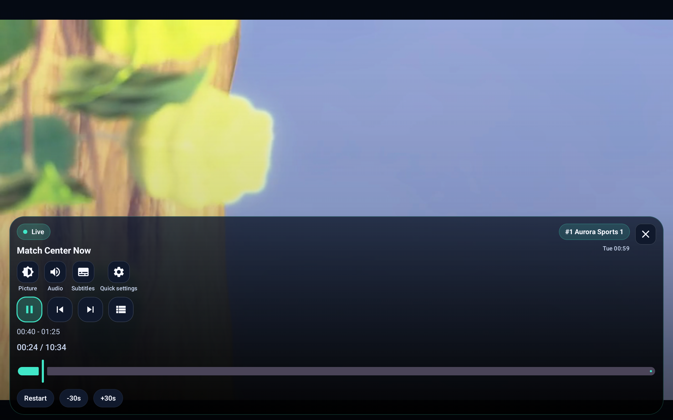 IptvBox Player Screen